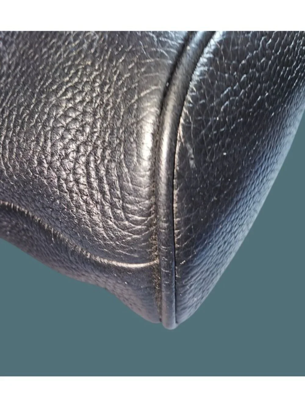 Michael Kors Rhea Black Pebbled Leather Shoulder Bag